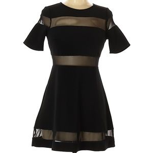 Topshop Color Block Black Cocktail Dress Size 6